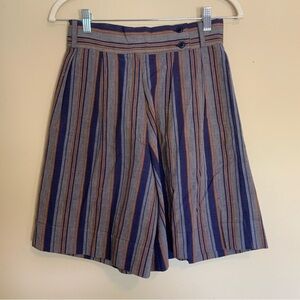 Willi Smith Willi wear wide leg 100% cotton striped shorts